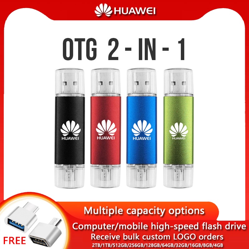 Huawei micro OTG Flash Drive 4GB / 8GB / 16GB / 32GB / 64GB / 128GB / 256GB / 512GB / 1tbtb Multifungsi Untuk Komputer