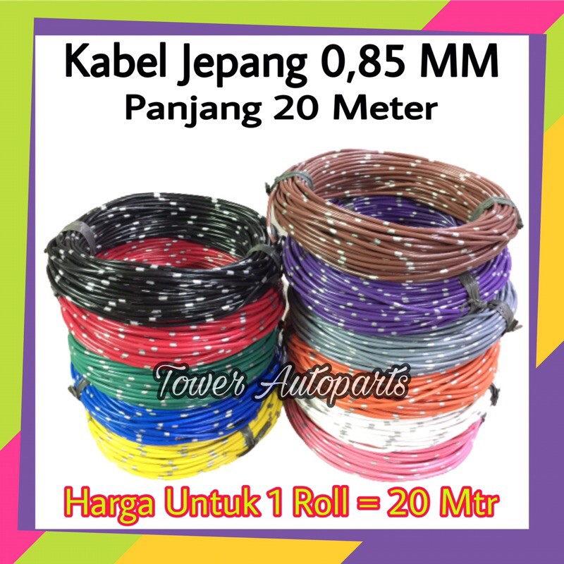 Kabel Body / Kabel Roll Bintik Jepang 0.85 MM - 20 Mtr Serabut Tembaga Kualitas Astra