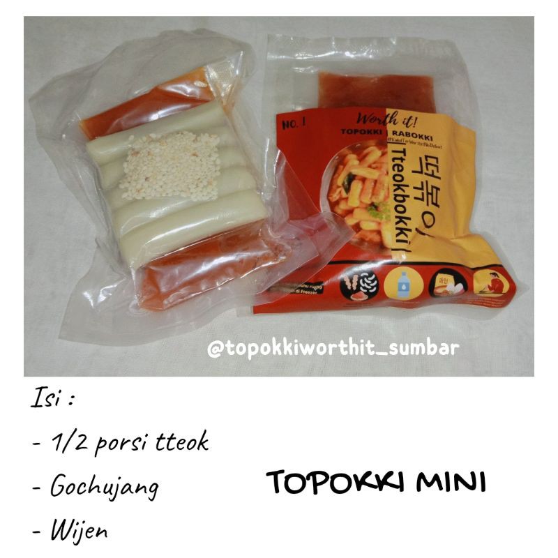 

TOPOKKI MINI |TOPOKKI HALAL |WORTHIT SUMBAR