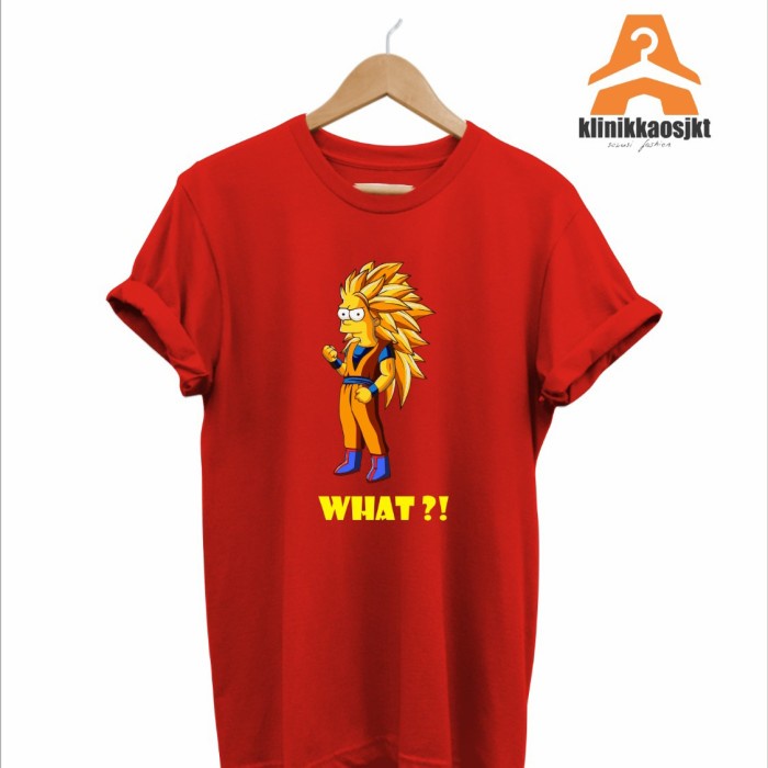 KAOS - BAJU DRAGON BALL GOKU BART THE SIMPSONS - TSHIRT DRAGON BALL