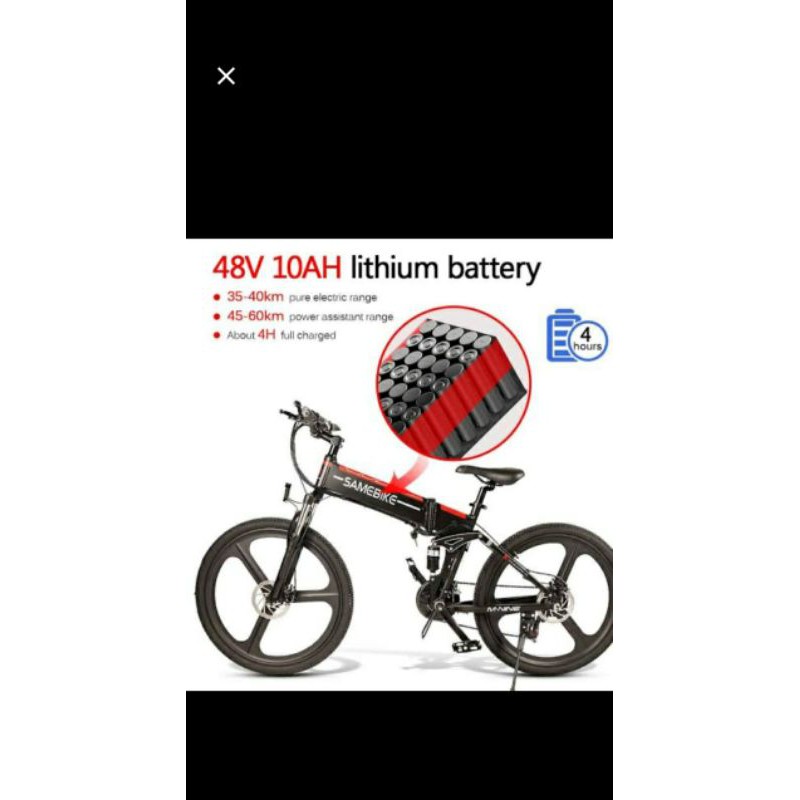 sepeda lipat ebike...electric bike 14 inc. merk SAMEBIKE.alloy.