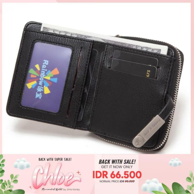 Jimshoney Chloe wallet dompet wanita cewek impor branded promo dompet lipat kartu kecil simple