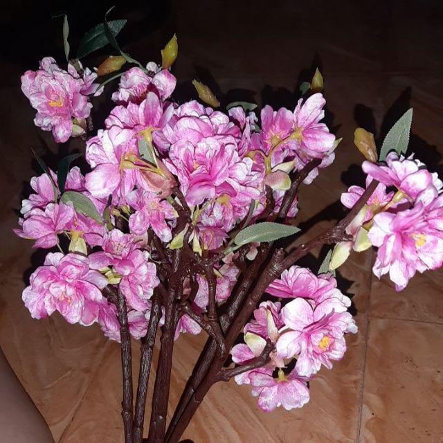 Af04 Artificial Flower Cherry Blossom Bunga Sakura Dekorasi Unik Cantik