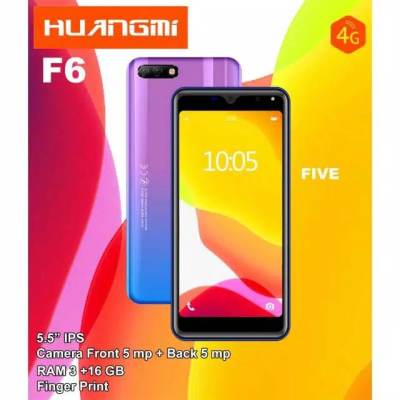 Hp HUANG MI huangmi F6 Plus pluss ram 3gb 3/16 ram3 SHININGGARANSI RESMI android jaringan 4g lte