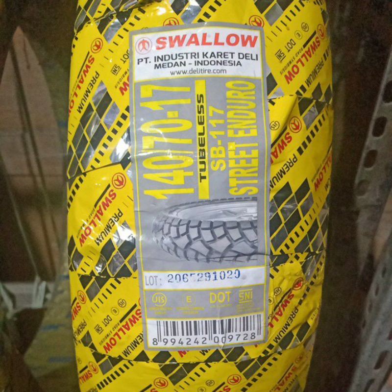 Ban Motor 17 Swallow 140/70-17 SB 117 Street Enduro Tubeless Dual Purpose