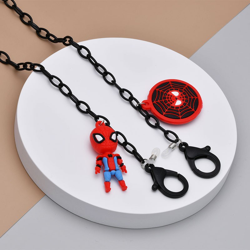 XiaoboACC Strap Masker Rantai Kacamata Anti Hilang Desain Superman Iron Man Captain America Spiderman 50CM