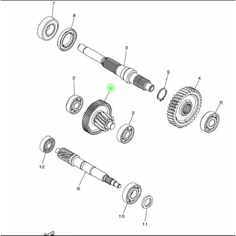 GEAR RASIO DEPAN AEROX ASLI / GIR RASIO AEROX ORI YAMAHA B65 E7410 30