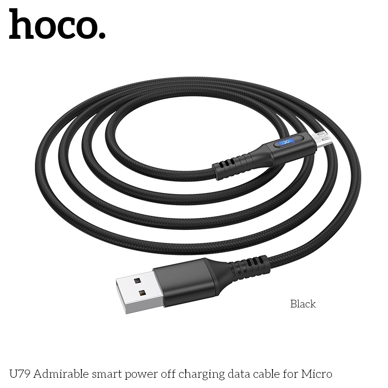 HOCO U79 Micro USB Cable Smart Power Off Auto Off Cable Type C Lightning