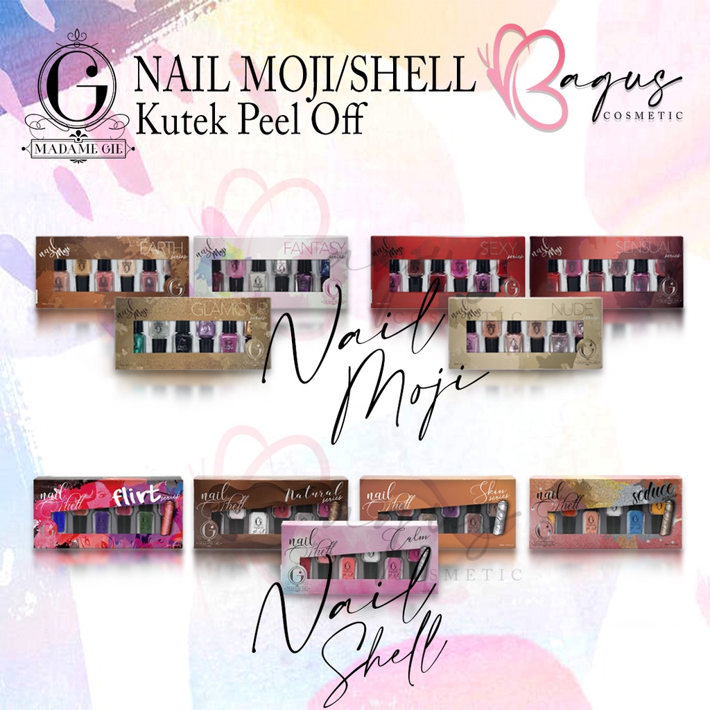 ⭐BAGUS⭐ [ECER] MADAME GIE - NAIL MOJI / NAIL SHELL / KUTEK PEEL OFF / CAT KUKU