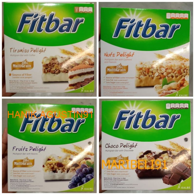 

Fitbar Cemilan Instan Untuk Diet 1 box isi 5pcs maribeli91