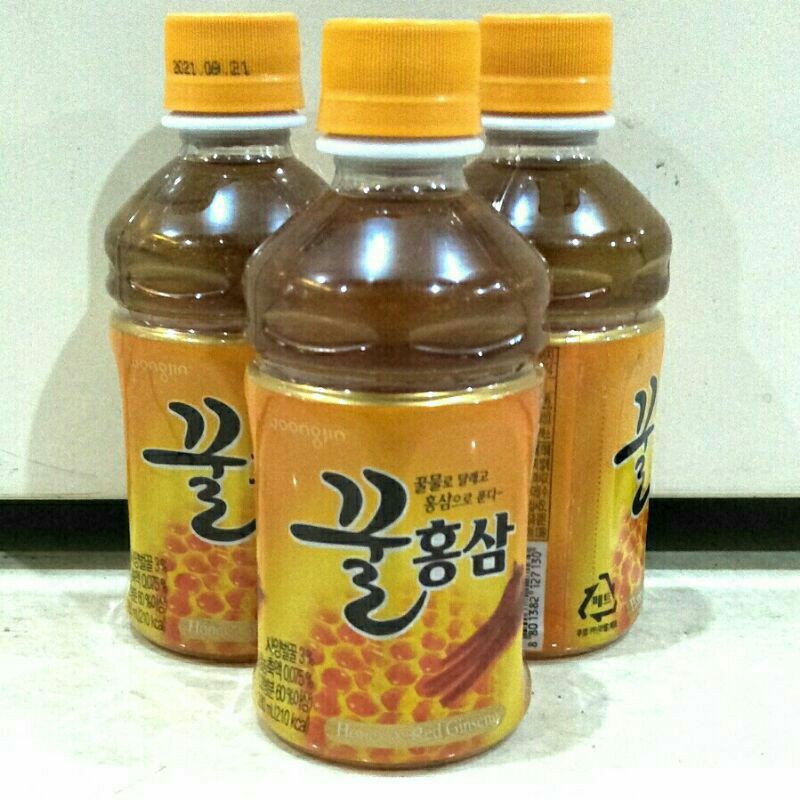 

woongjin honey red ginseng 280 ml - minuman madu dan ginseng