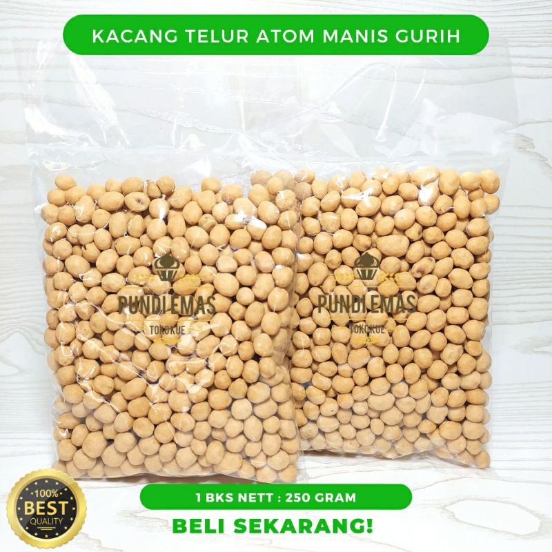 

Kacang Atom 250Gr Kacang Telur Atom Oven Panggang Makanan Ringan Terlaris