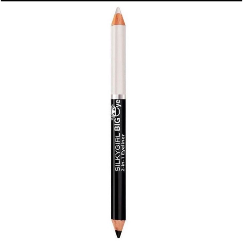 SILKY GIRL BIG EYE 2 IN 1 EYELINER PENCIL 01 BLACKEST SNOW