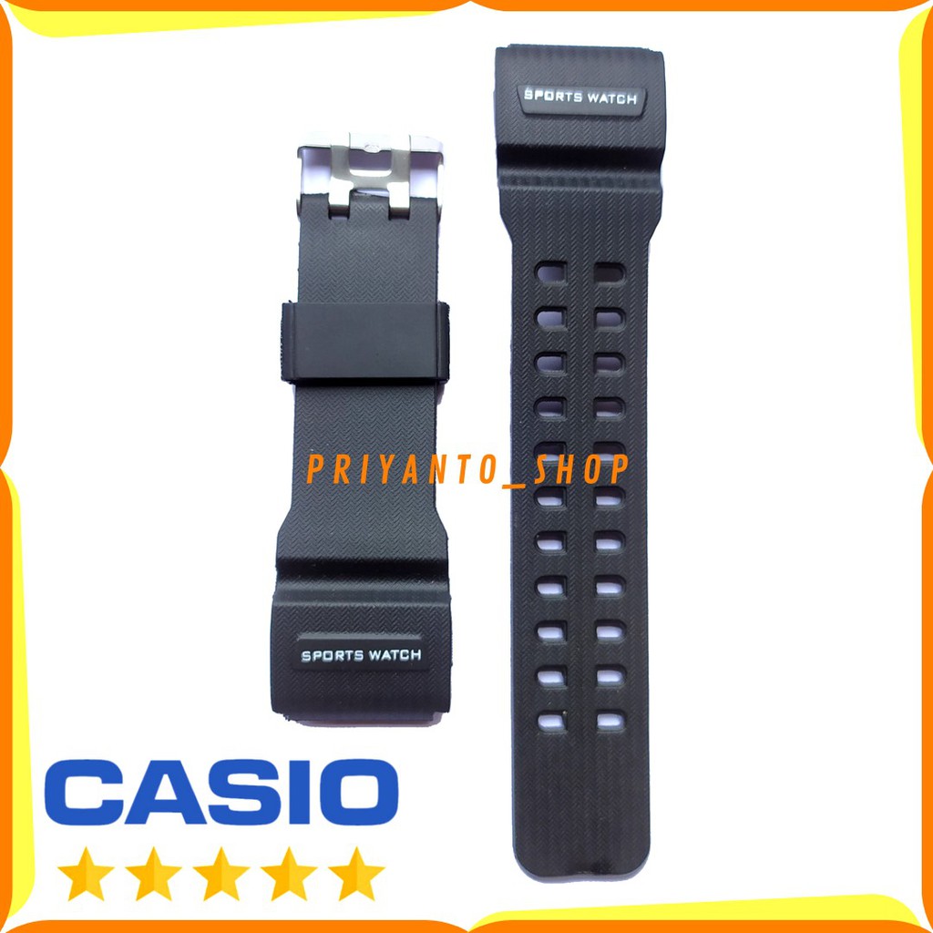 TALI JAM TANAGAN CASIO G-SHOCK GG 1000 GG-1000 HITAM LIST PUTIH STRAP WATCH TERMURAH