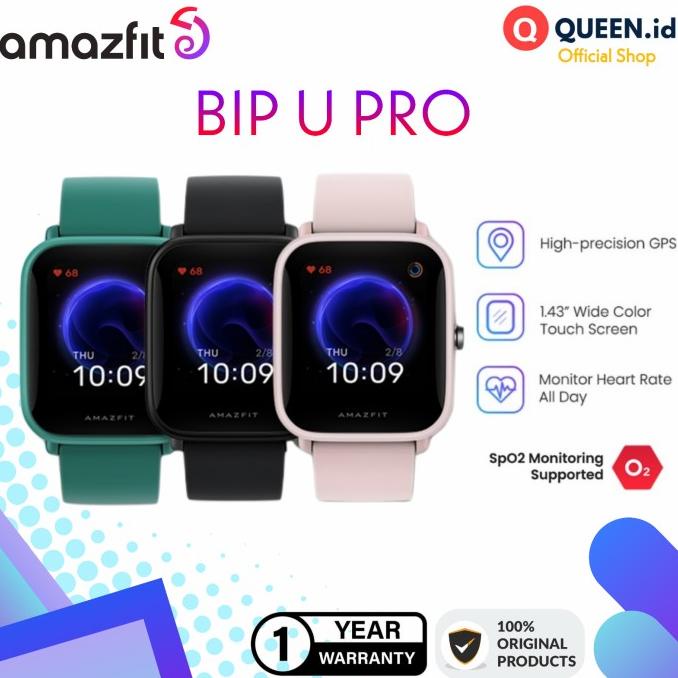 Amazfit Bip U Pro Smartwatch Sport - Jam Tangan Smart Watch Gps Global