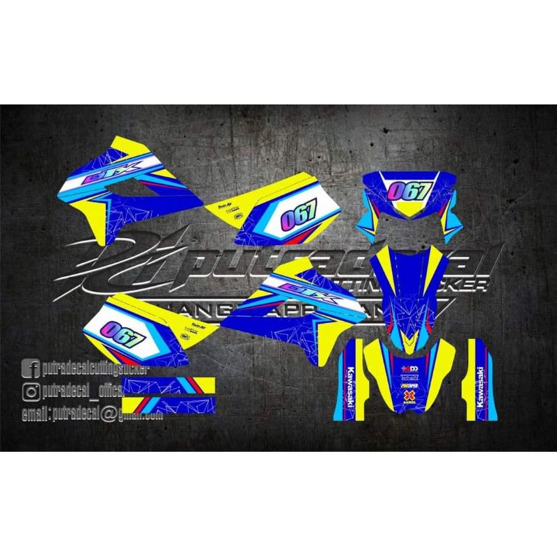sticker decal motor KLX/DTX 250