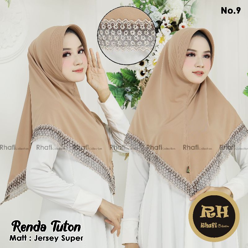 JILBAB INSTAN JERSEY SUPER RENDA TUTON IMPORT / 9 / ORI RH COLLECTION