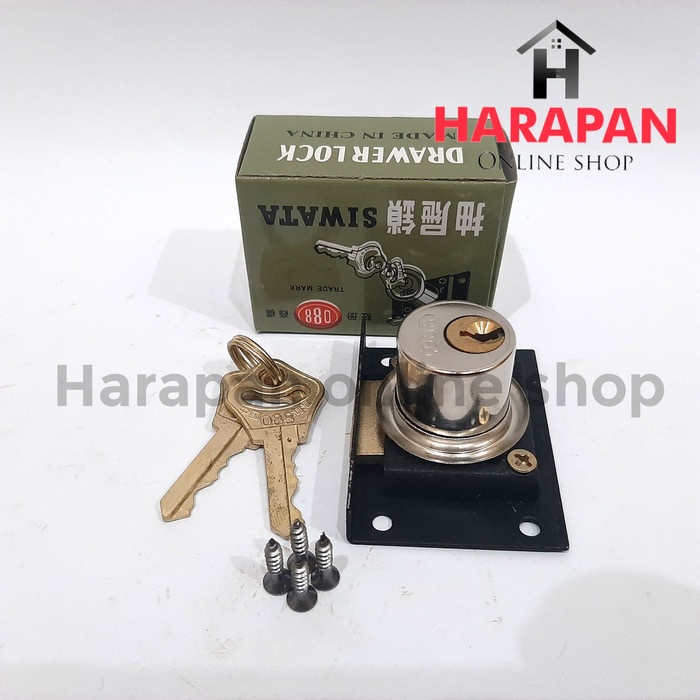 KUNCI LACI 088 MIRROR 808 TYPE 502 SIWATA KUNCI LEMARI KUNINGAN