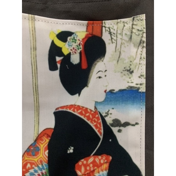 ToteBag tas geisha jepang lukisan tradisional kimono