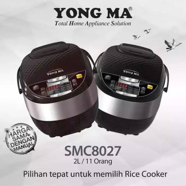Magic Com Yong Ma SMC 8027 / 2 Liter / Rice cooker Yong Ma SMC8027 / SMC8017 / YongMa SMC8017