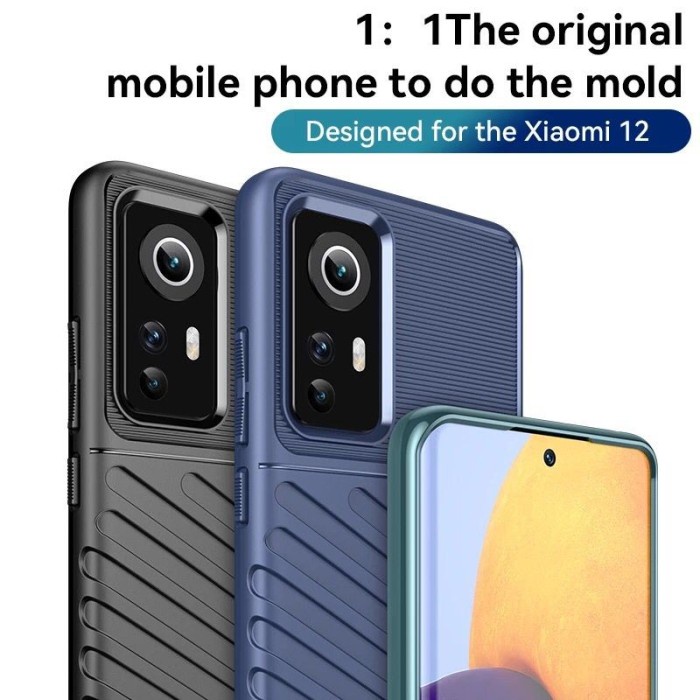 PREMIUM SLIM CASE XIAOMI 12 / XIAOMI 12 PRO SOFT  RUGGED ARMOR THUNDER - XIAOMI 12 CASING COVER ORI