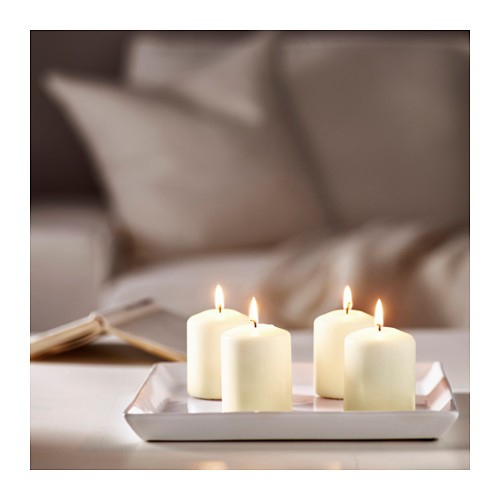 HEMSJO Lilin blok tanpa aroma, alami 4 pcs