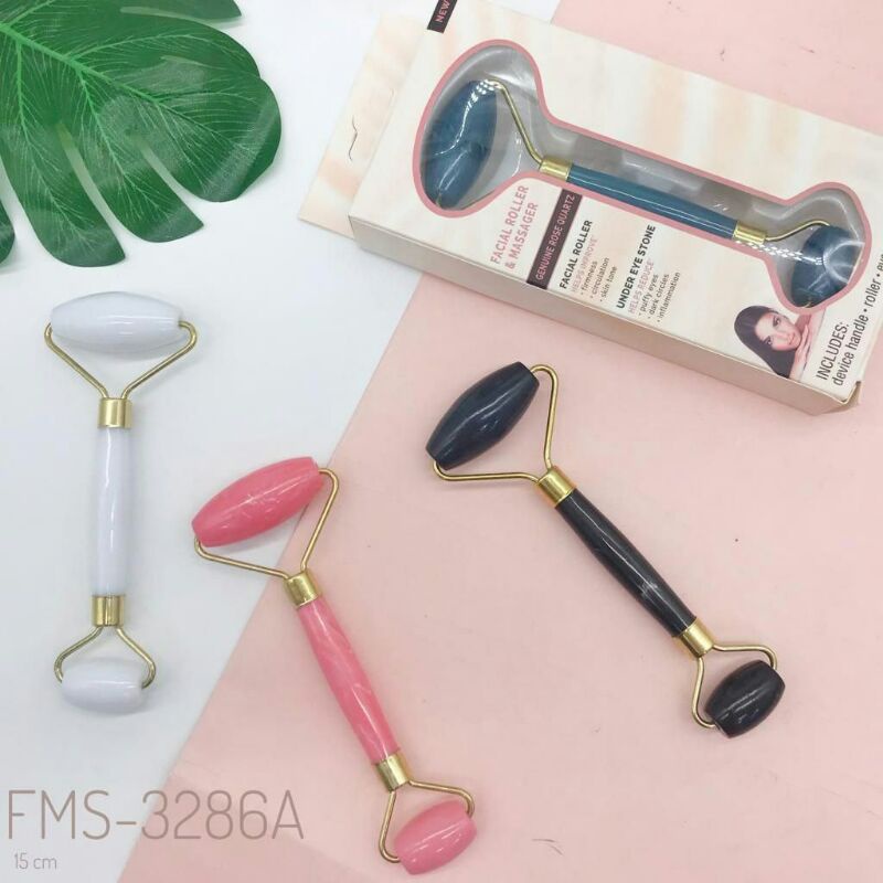 ALAT PIJAT WAJAH JADE ROLLER FACIAL MASSAGER/GUA SHA BATU GIOK /BATU JADE ASLI
