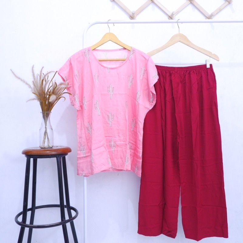 BABYDOLL JUMBO RAYON FIT TO XXXL LD 130 (CELANA PANJANG) SERI 1 LD125 LD130-PJXL 33