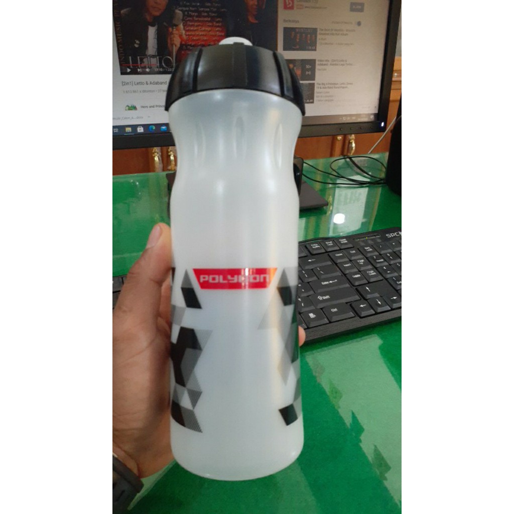 Botol Minum Sepeda Polygon 1000 ml Clear