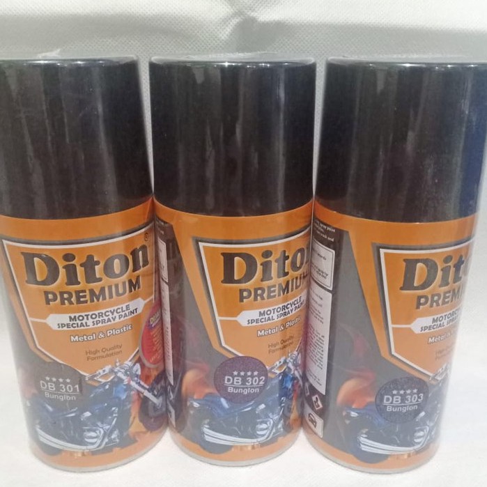 Pilok Pilox Cat Semprot DITON Premium 400cc Warna Glossy Doff Metalik (Clear, Black, White, dll)