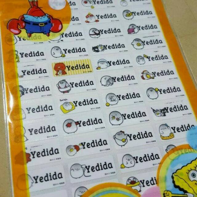 

Label nama sticker waterproof Bill Bird