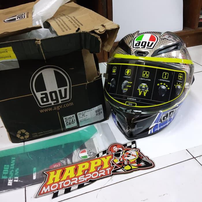 NEW ARRIVAL HELM AGV CORSA R MUGELLO 2015 CHROME EUROFIT SIZE MS