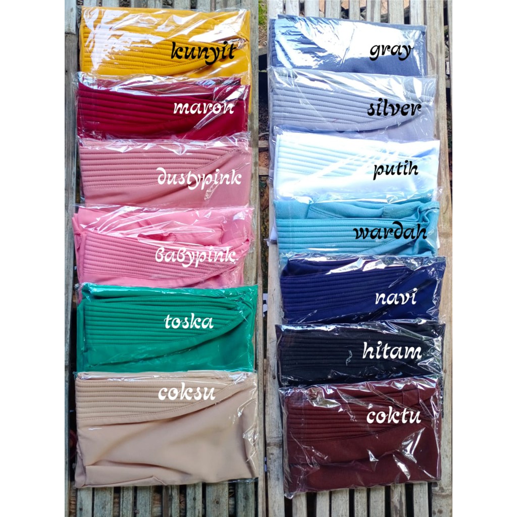 Khimar dua layer pet / hijab instan / jilbab 2 layer mini/ jilbab alika diamon termurah