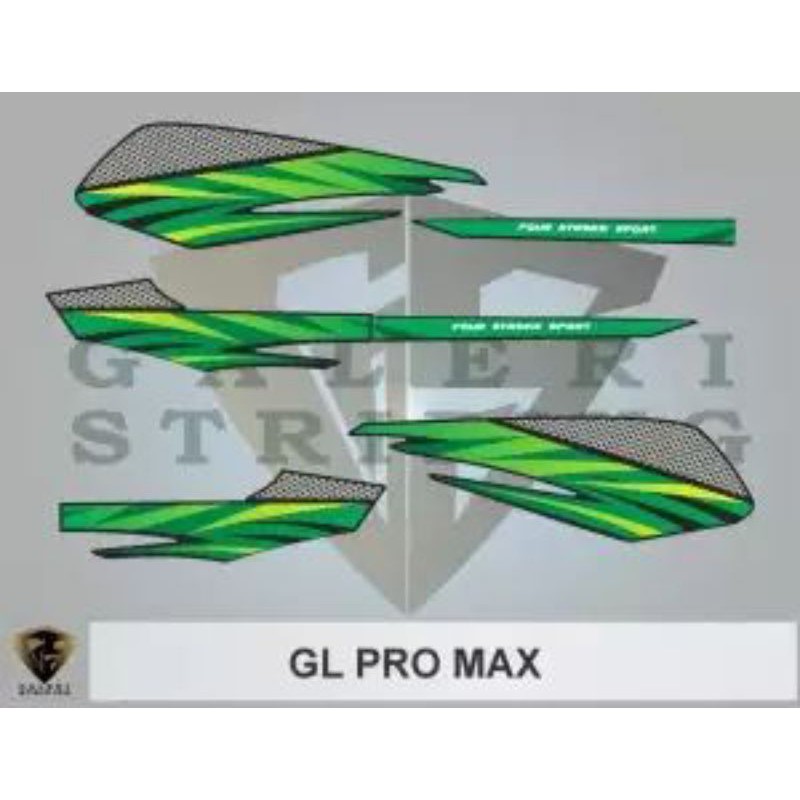 STIIKER STRIPING DECAL VARIASI DAN LAMINASI GL PRO MAX