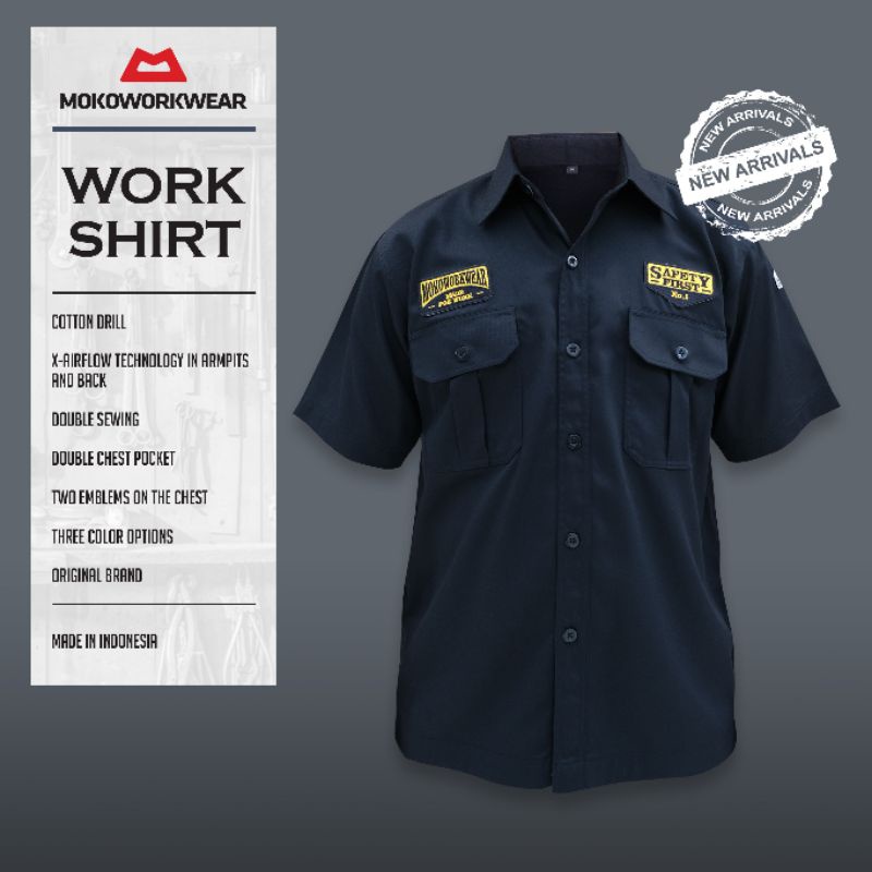Mokoworkwear ENGINEER WORKSHIRT SERIES - BLACK