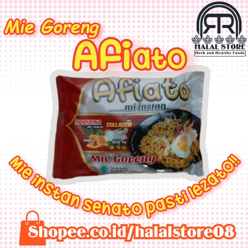 AFIATO MIE HERBAL SEHAT DENGAN KOLLAGEN COLLAGEN MADU SPIRULINA TANPA PENGAWET RENDAH NATRIUM