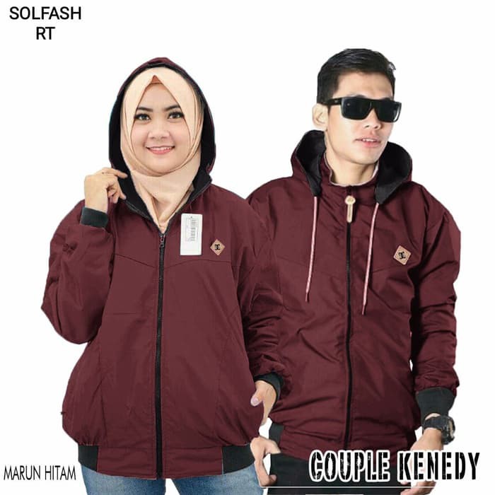 JAKET BB COUPLE / JAKET PASANGAN PRIA WANITA BB DC KENEDY BABOL BOLAK BALIK PREMIUM