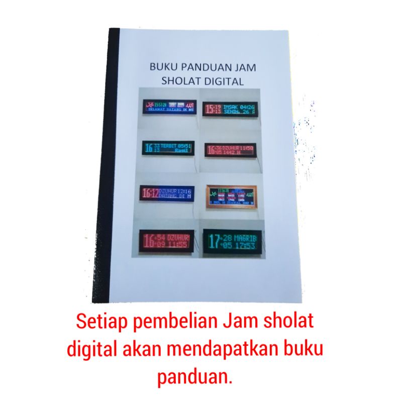 Jam Sholat Digital Full Color Ukuran 70 X 20 Cm - Jam Digital Masjid Running Teks Full Color Ukuran