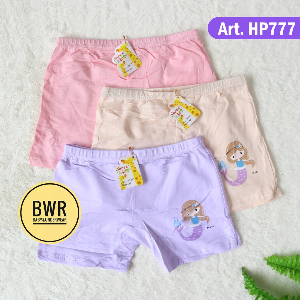 Boxer Sorex Kids HP 777 | CD  Anak Perempuan Hotpants Motif Beautiful Mermaid | V DB2 - EB2 - FB2