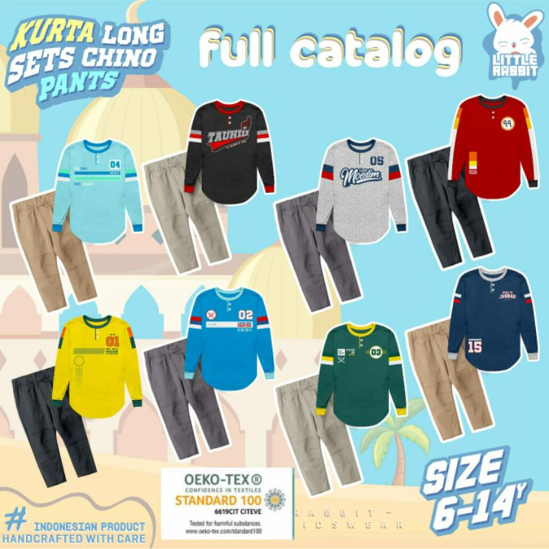 little rabbit kurta long set chinos pants