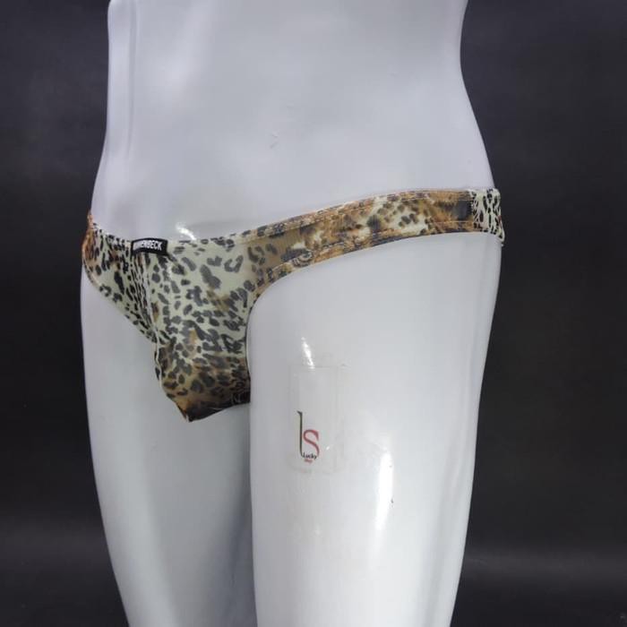 Celana Dalam Pria Transparan Mini Brief Leopard Sexy Import Mu#072