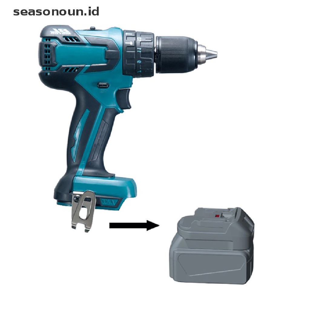 【seasonoun】 USB Battery Adapter For 20V DEWALT DCB200 Milwaukee M18 Convert to Makita 18V .