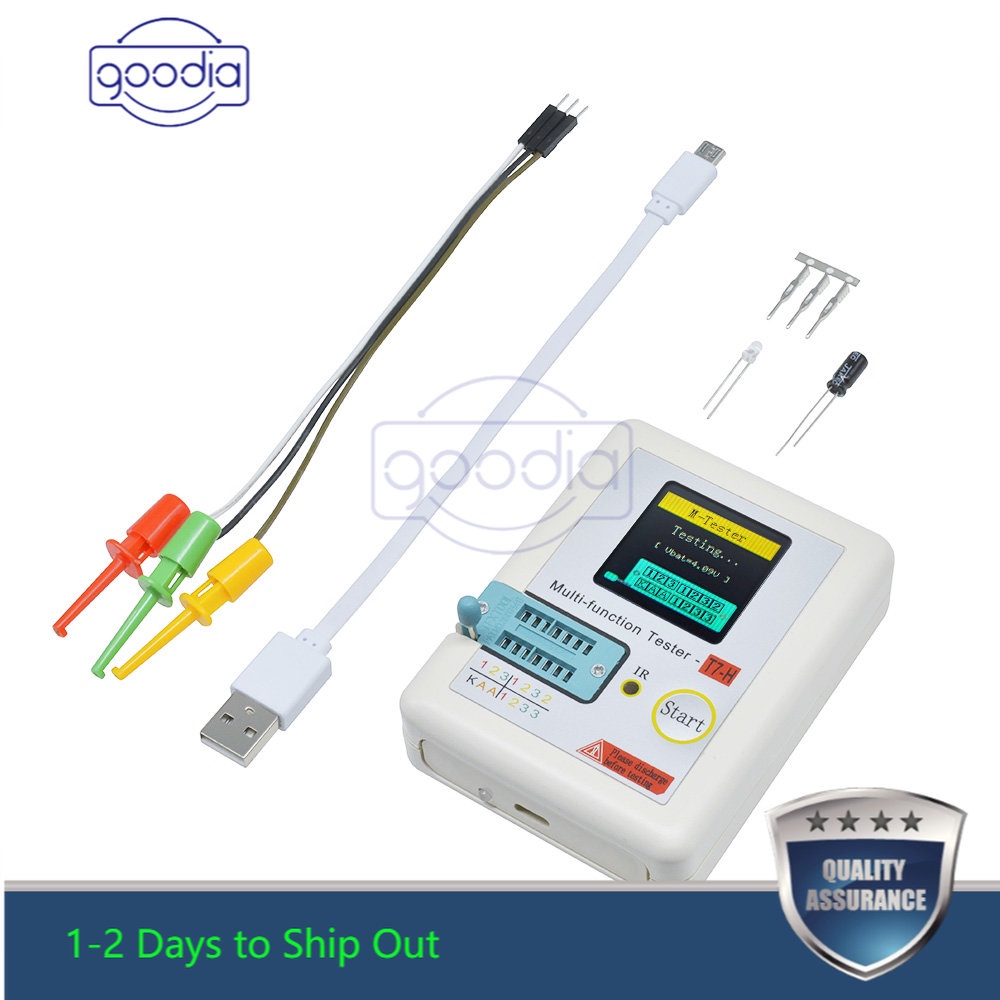 〖Factory Supplier/COD〗0.1-4.5v tc-t7-h 25pf-100mf Tester Transistor Presisi Multifungsi