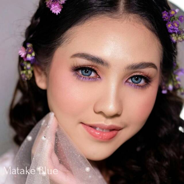 Softlens Matake Blue Normal dan -0.50 s/d -10.00 by Dreamcolor1 dreamcon Lensa Kontak Biru