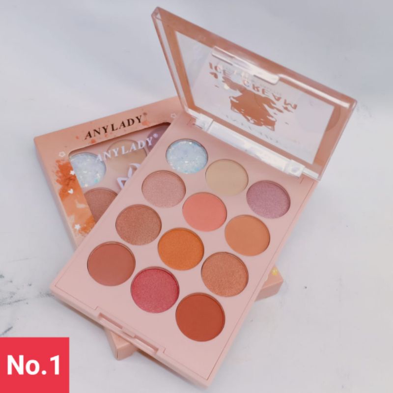 ANYLADY SWEET ICE CREAM | Anylady 12 Color Eyeshadow Peach 807B