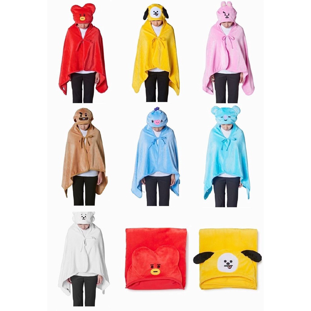  Bayar Di Tempat Selimut Hoodie Model Jubah Motif Kpop BTS  