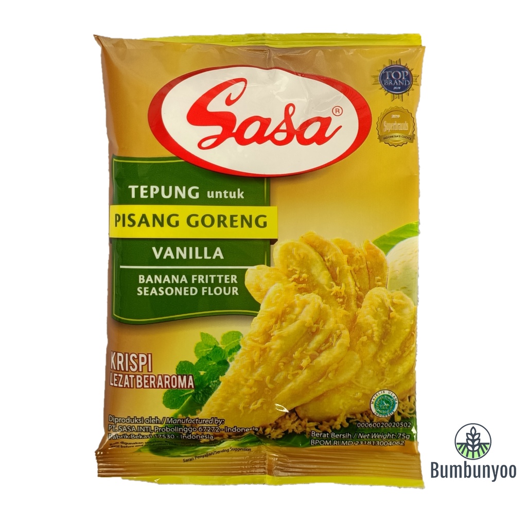 

Sasa Tepung Bumbu Pisang Goreng Vanilla | 75 Gram | Tepung Bumbu & Bumbu Masak Instan