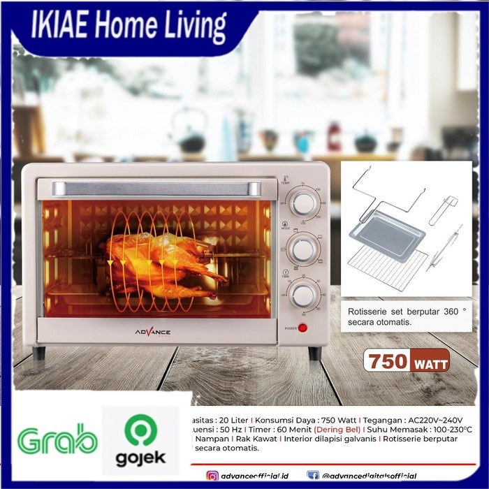 OVEN LISTRIK ADVANCE AOV-400 20 LITER / ELECTRIC OVEN