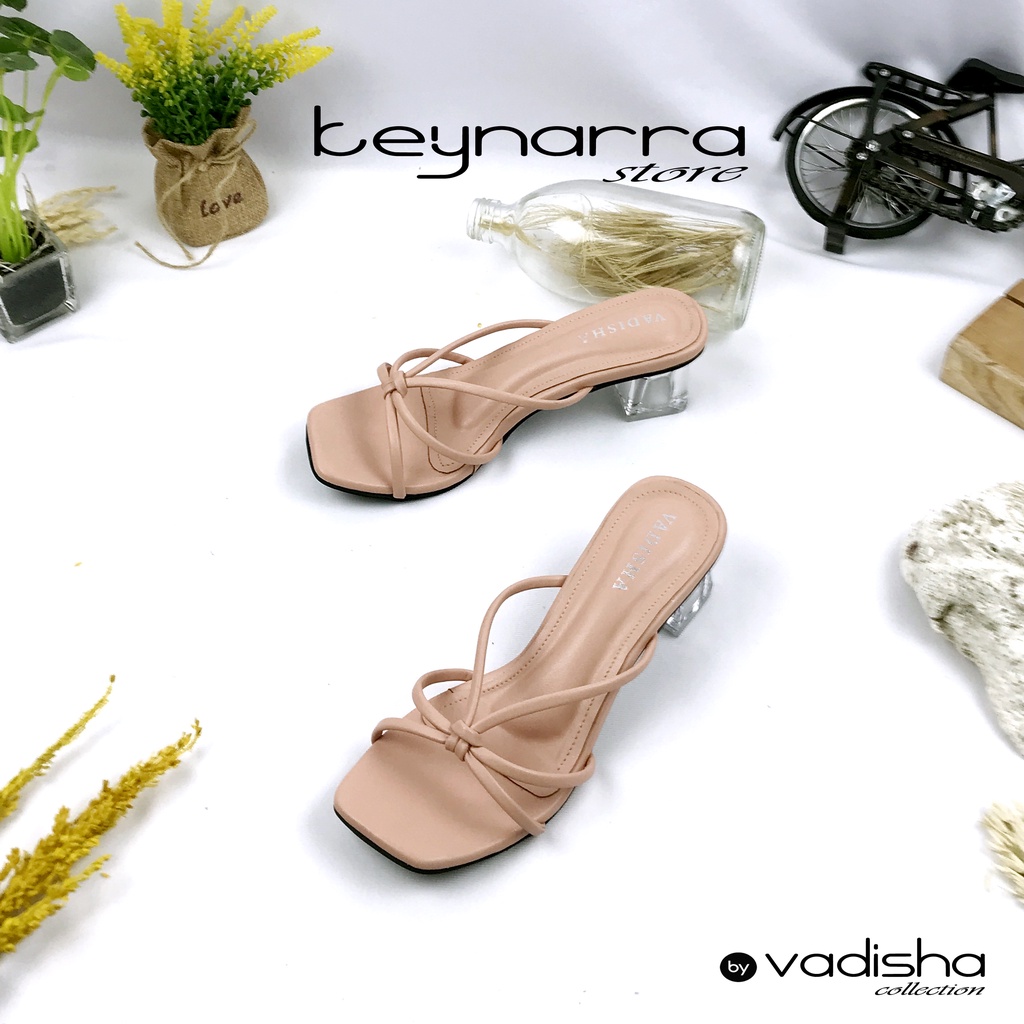 VADISHA MONA Sendal Wanita, Sendal Heels/ Sendal Hak Kaca 5cm CM-305 By.Keynarra Store
