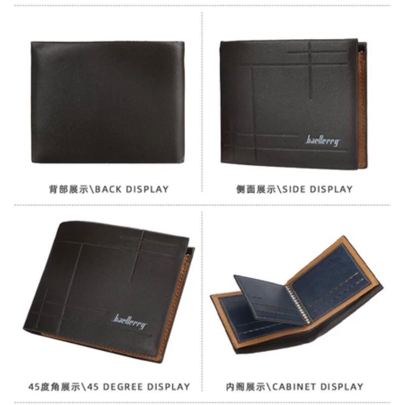 Dompet Pendek Lipat Kulit Pria Baellerry / Dompet Pria Import BLY015